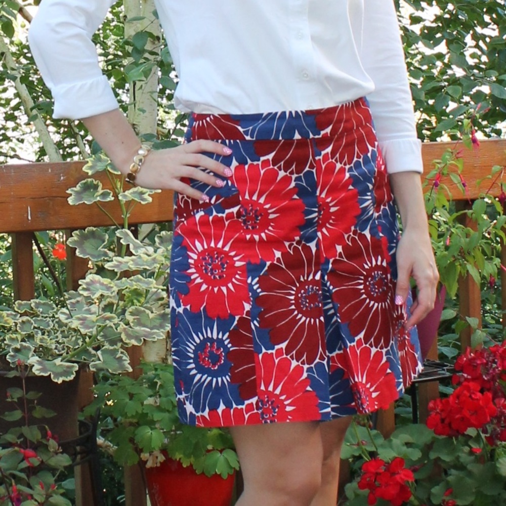 Boden Floral Mini Skirt Sz 8